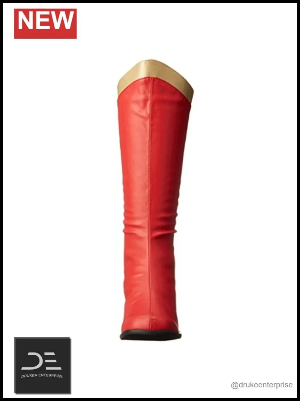 Faux Leather Knee-High Block Heel Boots with Zipper